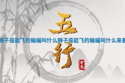 狮子座能飞的蝙蝠 🥍 叫什么 〰 狮子座能飞的蝙蝠叫什么来着
